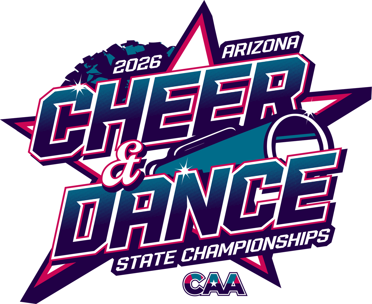 2025-26 CAA State Championship Cheer & Dance Sticker 3-Pack