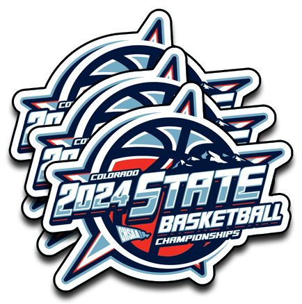 2024 CHSAA State Championship Basketball Sticker 3-Pack