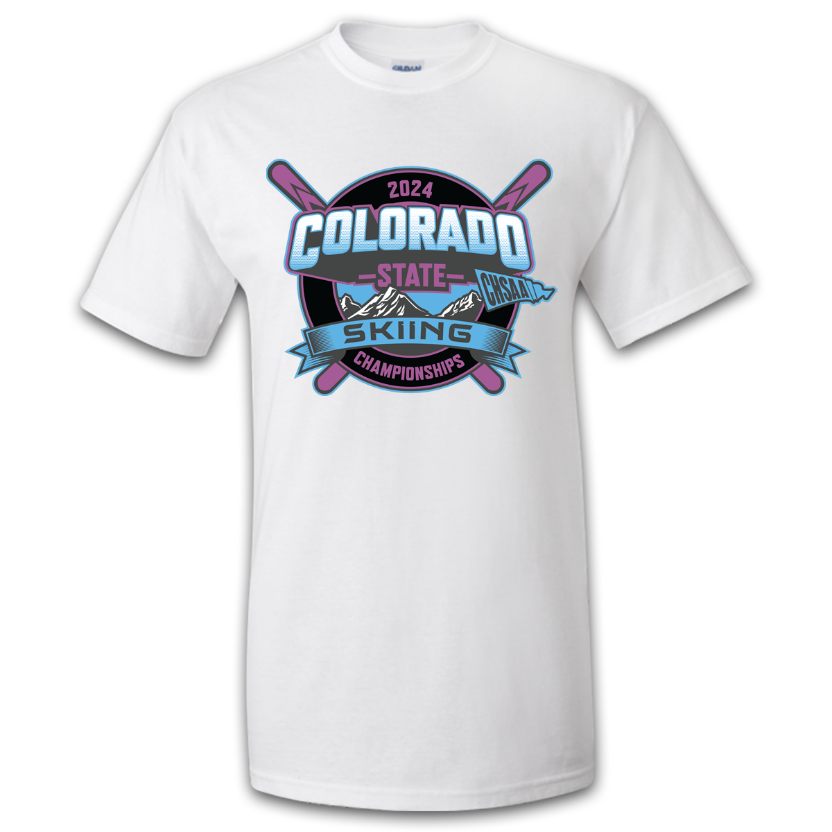 2024 CHSAA State Championship Skiing T-Shirt