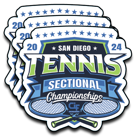 2024 CIF-SDS Championship Boys Tennis Sticker 3-Pack