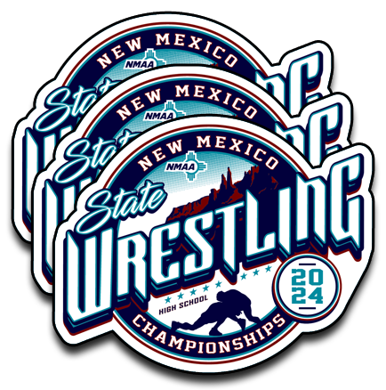2024 NMAA State Championship Wrestling Sticker 3-Pack