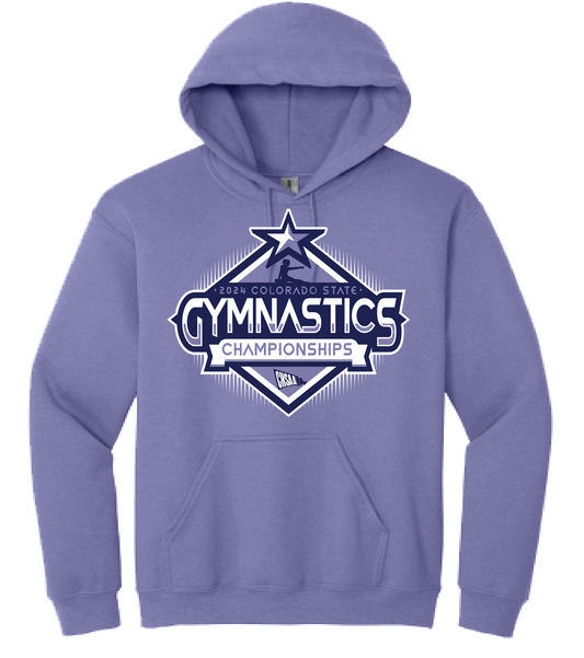 2024 CHSAA State Championship Gymnastics Lilac Hoodie