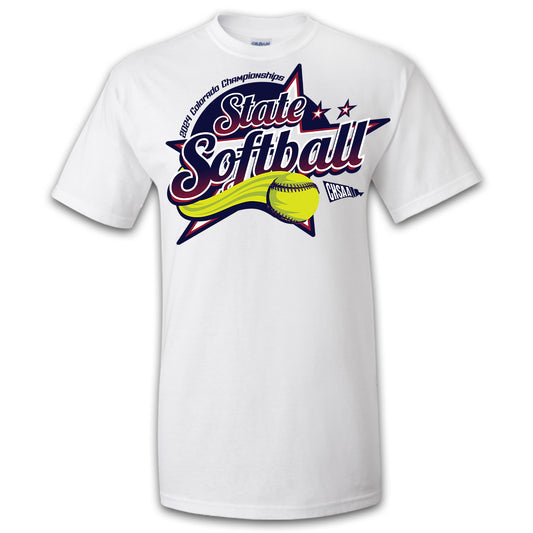 2024 CHSAA State Championship Softball White T-Shirt